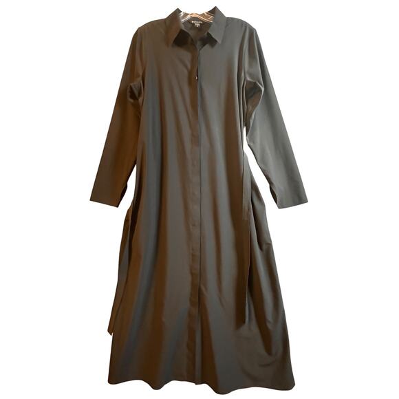 Athleta Urbanite Dress Sz M Black #846038 Travel Casual Comfort Work Momcore Tie - Picture 11 of 16